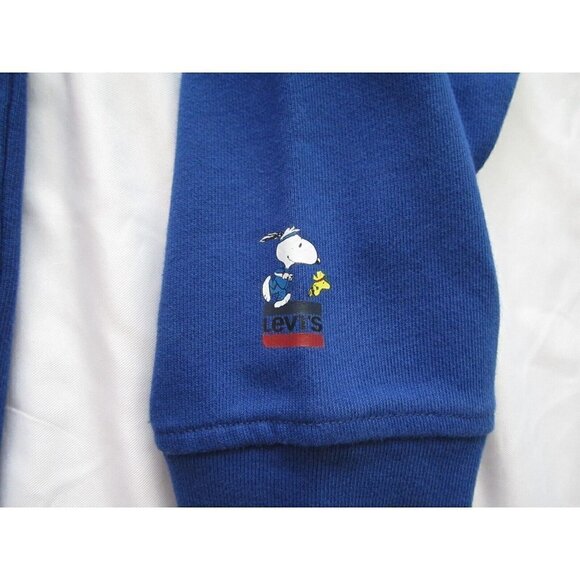 New W/ Tag 2020 Levi's x Peanuts Relaxed Snoopy Blue Pullover Hoodie Size S - Picture 7 of 9